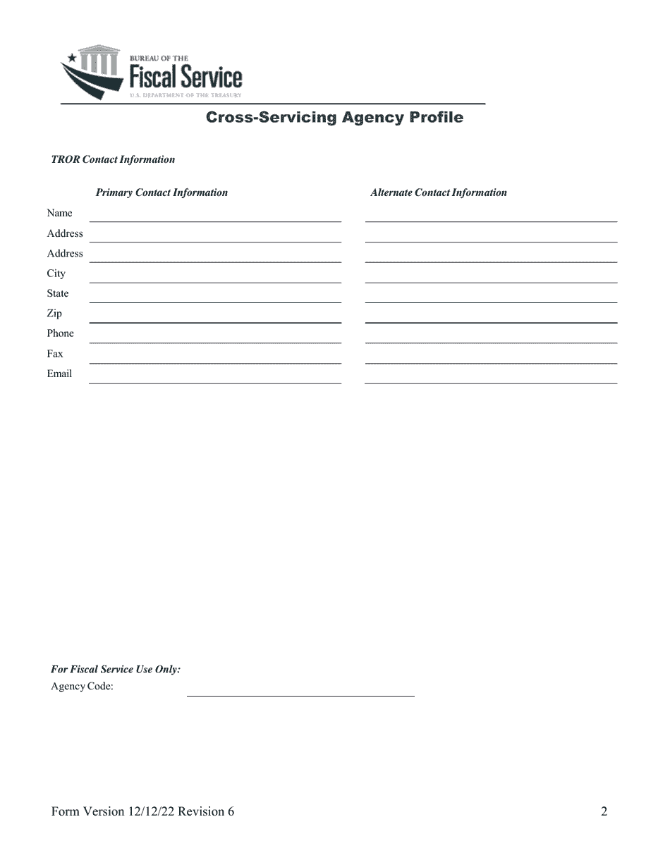 Cross-servicing Agency Profile, Page 3