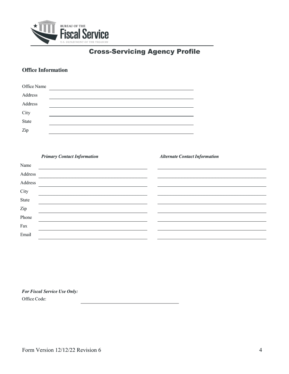 Cross-servicing Agency Profile, Page 5