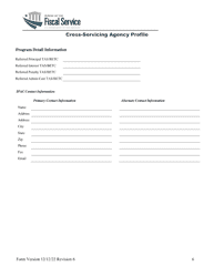 Cross-servicing Agency Profile, Page 7