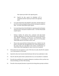 Joint Report of Meeting and Proposed Joint Discovery and Case Management Plan Under Rule 26(F) of the Federal Rules of Civil Procedure - Wyoming, Page 3