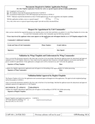 CAP Form 80-1 Application for CAP Chaplain Appointment, Page 2
