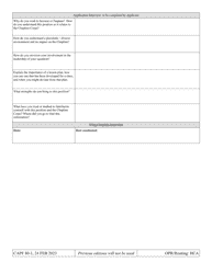 CAP Form 80-1 Application for CAP Chaplain Appointment, Page 3