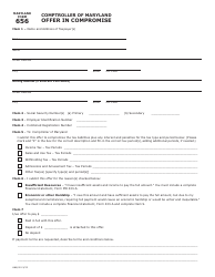 Maryland Form 656 Offer in Compromise - Maryland