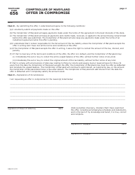 Maryland Form 656 Offer in Compromise - Maryland, Page 2