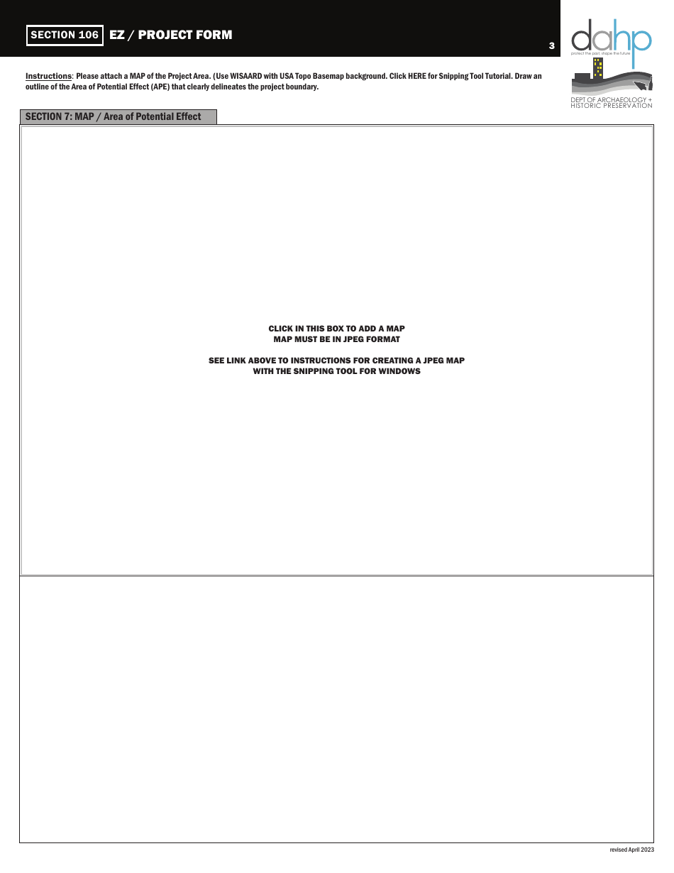 Request to Initiate Consultation for Undertakings Subject to Section 106 of the National Historic Preservation Act and 36 Cfr 800 - Washington, Page 3
