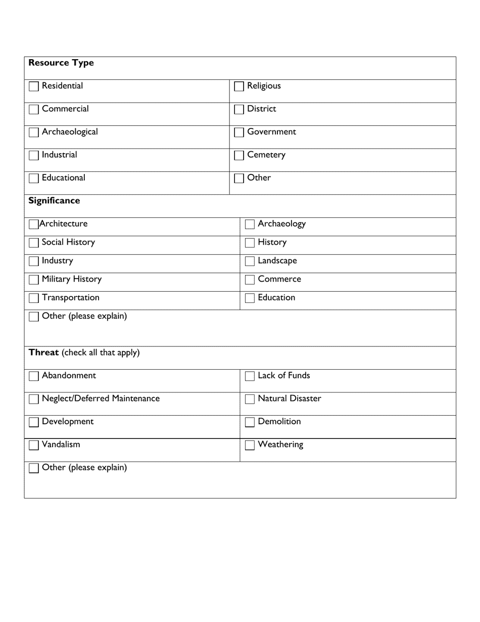 Alabamas Places in Peril Nomination Form - Alabama, Page 3