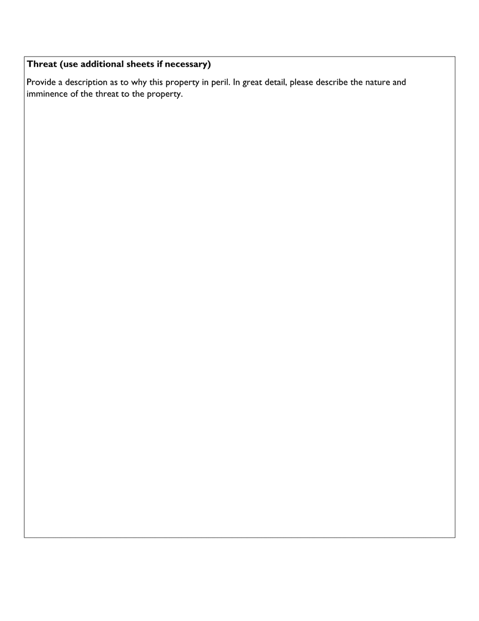 Alabamas Places in Peril Nomination Form - Alabama, Page 5