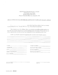 Document preview: Application to Seal Record of Conviction - City of South Euclid, Ohio