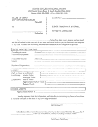 Document preview: Poverty Affidavit - City of South Euclid, Ohio