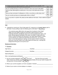 Civil Grand Jury Application/Questionnaire - County of Ventura, California, Page 2
