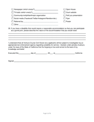 Civil Grand Jury Application/Questionnaire - County of Ventura, California, Page 6