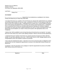 Civil Grand Jury Application/Questionnaire - County of Ventura, California, Page 7