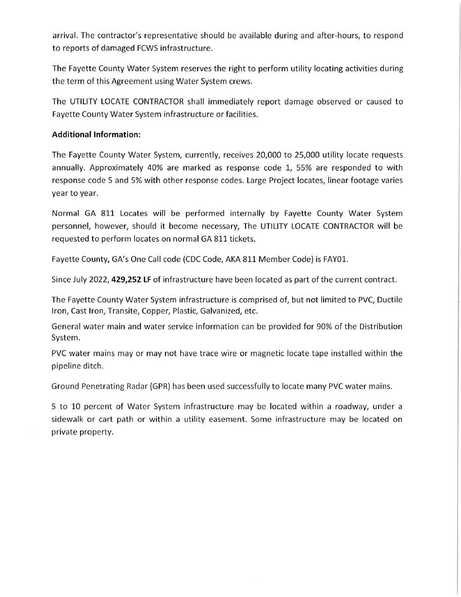 Invitation to Bid 2258-b - Utility Locating - Fayette County, Georgia (United States), Page 15