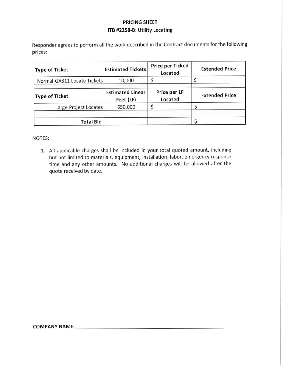 Invitation to Bid 2258-b - Utility Locating - Fayette County, Georgia (United States), Page 16