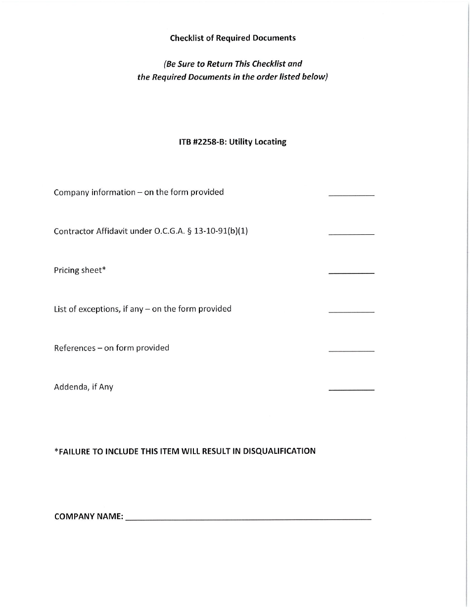 Invitation to Bid 2258-b - Utility Locating - Fayette County, Georgia (United States), Page 9