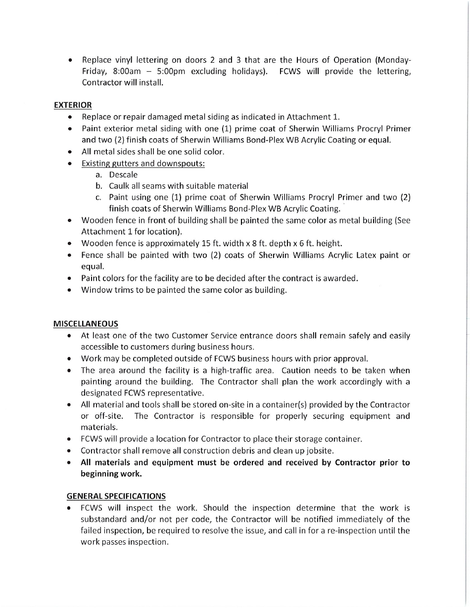Request for Quote 2253-a - Water System Building Exterior Painting - Fayette County, Georgia (United States), Page 12