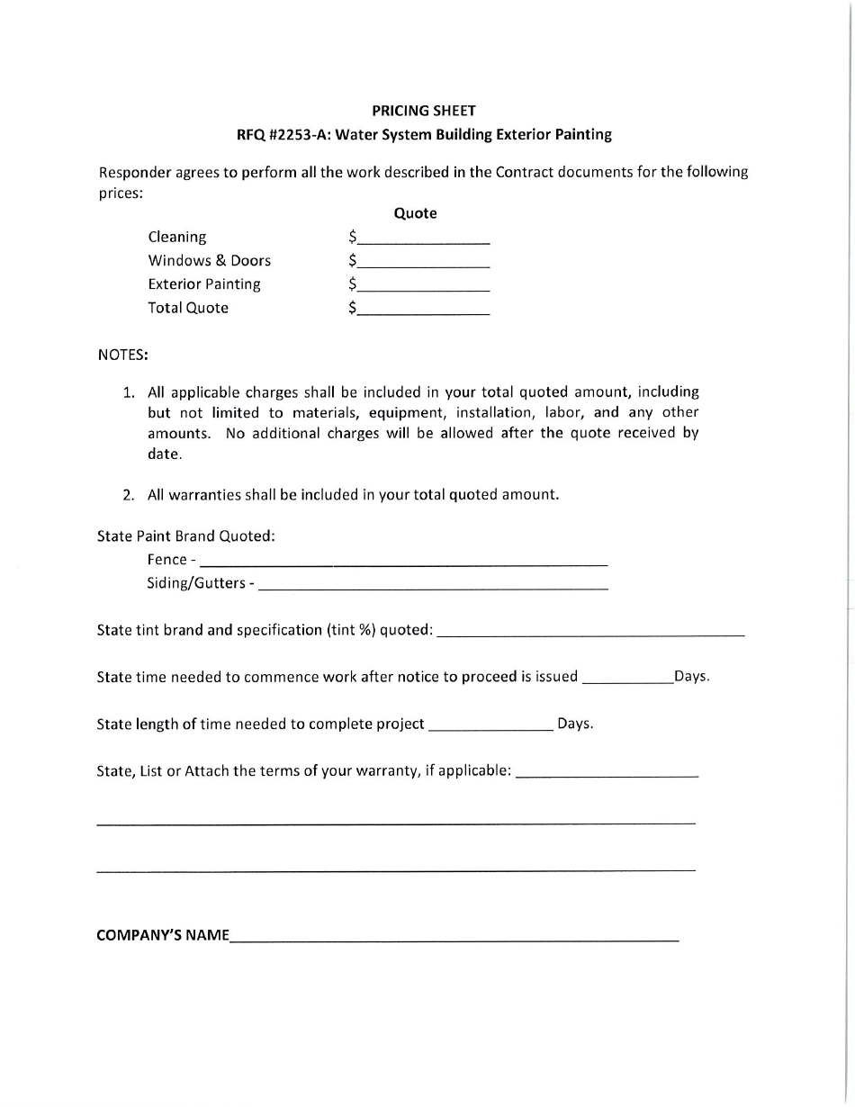 Request for Quote 2253-a - Water System Building Exterior Painting - Fayette County, Georgia (United States), Page 14