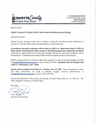 Request for Quote 2253-a - Water System Building Exterior Painting - Fayette County, Georgia (United States)