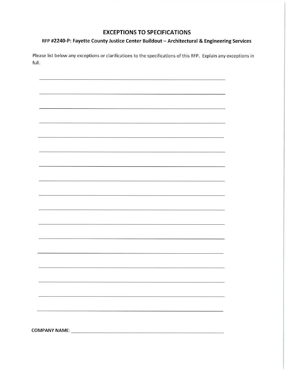 Request for Proposals 2240-p - Fayette County Justice Center Buildout - Architectural  Engineering Services - Fayette County, Georgia (United States), Page 16