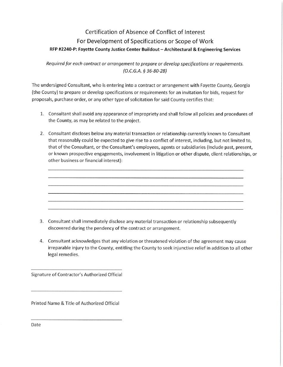 Request for Proposals 2240-p - Fayette County Justice Center Buildout - Architectural  Engineering Services - Fayette County, Georgia (United States), Page 19