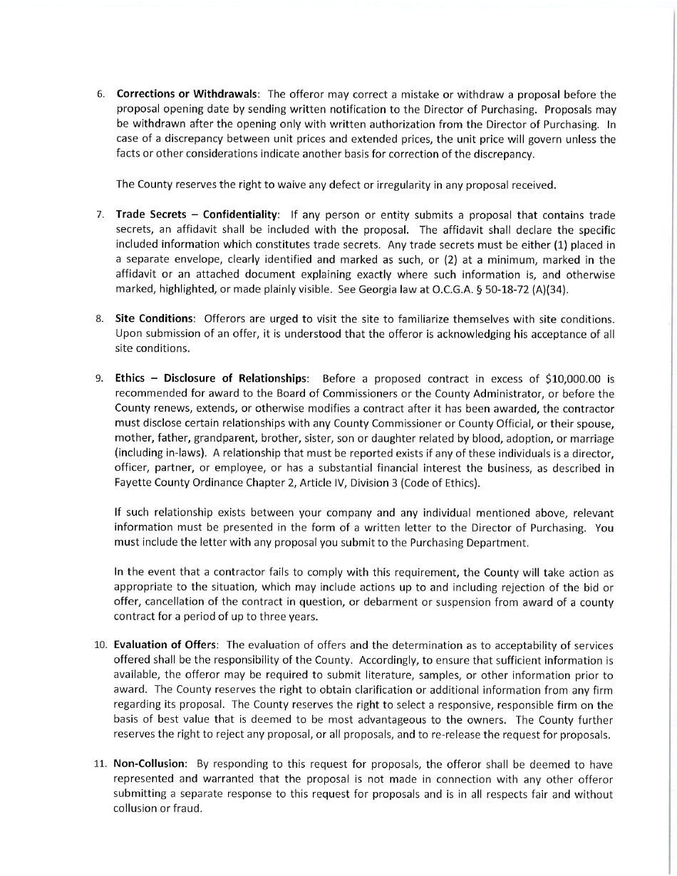 Request for Proposals 2240-p - Fayette County Justice Center Buildout - Architectural  Engineering Services - Fayette County, Georgia (United States), Page 4