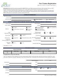 Document preview: Form TR2 New Trainee Registration - Rhode Island