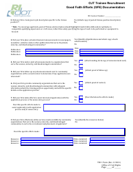 Form TR11 Ojt Trainee Recruitment Good Faith Efforts (GFE) Documentation - Rhode Island, Page 2