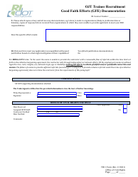 Form TR11 Ojt Trainee Recruitment Good Faith Efforts (GFE) Documentation - Rhode Island, Page 3