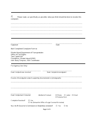 Ada Title II Complaint Form - Rhode Island, Page 2
