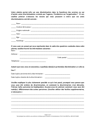 Title VI/Nondiscrimination Complaint Form - Rhode Island (French), Page 2