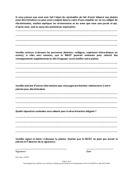 Title VI/Nondiscrimination Complaint Form - Rhode Island (French), Page 3