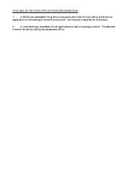 Application for Sealing of Record of Dismissal or Not Guilty Finding - Clermont County, Ohio, Page 2