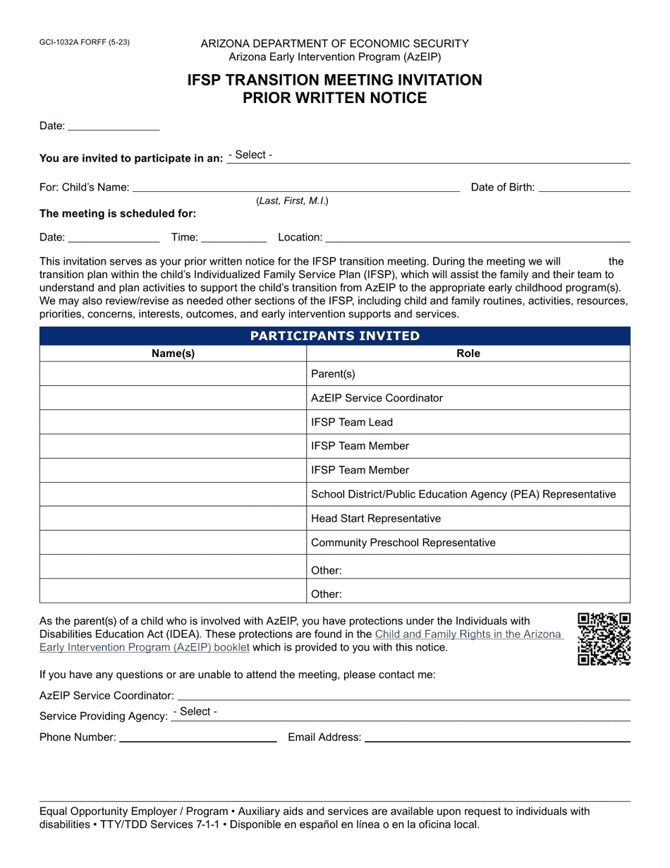 Form Gci 1032a Fill Out Sign Online And Download Fillable Pdf Arizona Templateroller