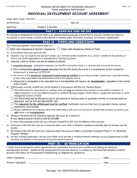 Form FAA-0257A Individual Development Account Agreement - Arizona