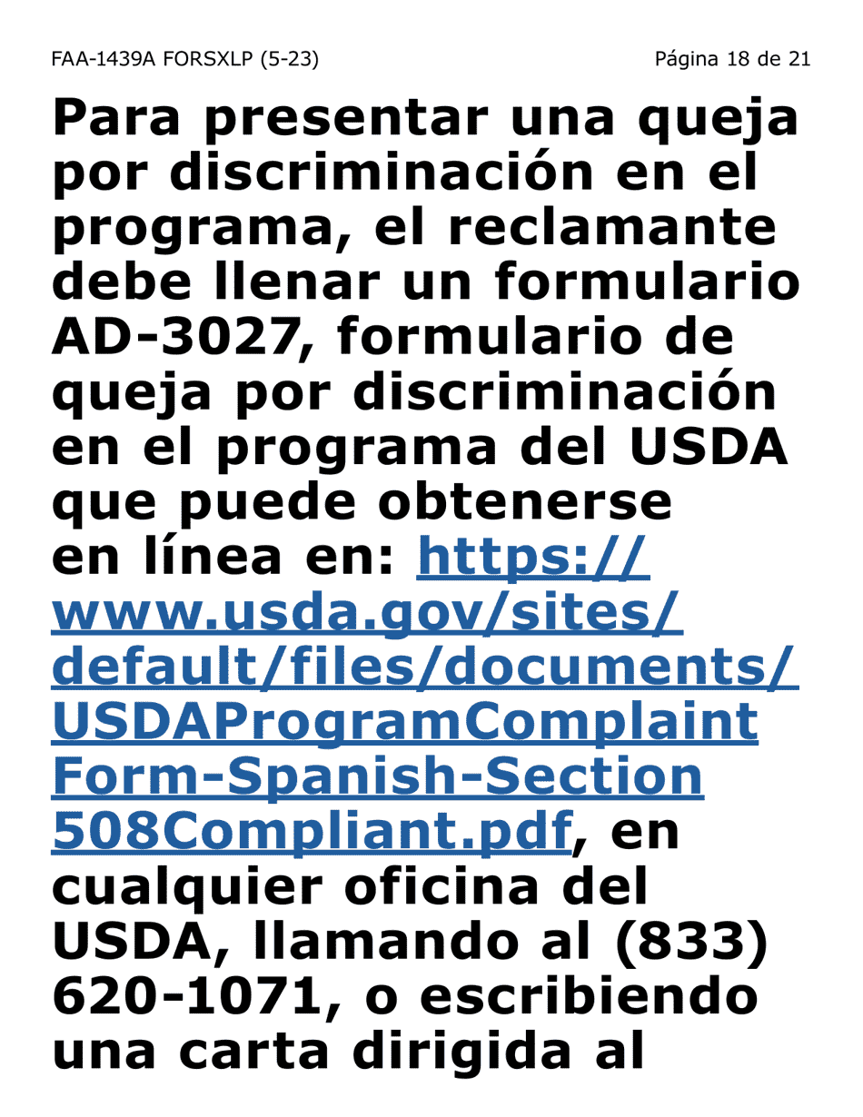 Formulario FAA-1439A-SXLP Declaracion De Sueldo De Empleo Por Cuenta Propia - Extra Letra Grande) - Arizona (Spanish), Page 18