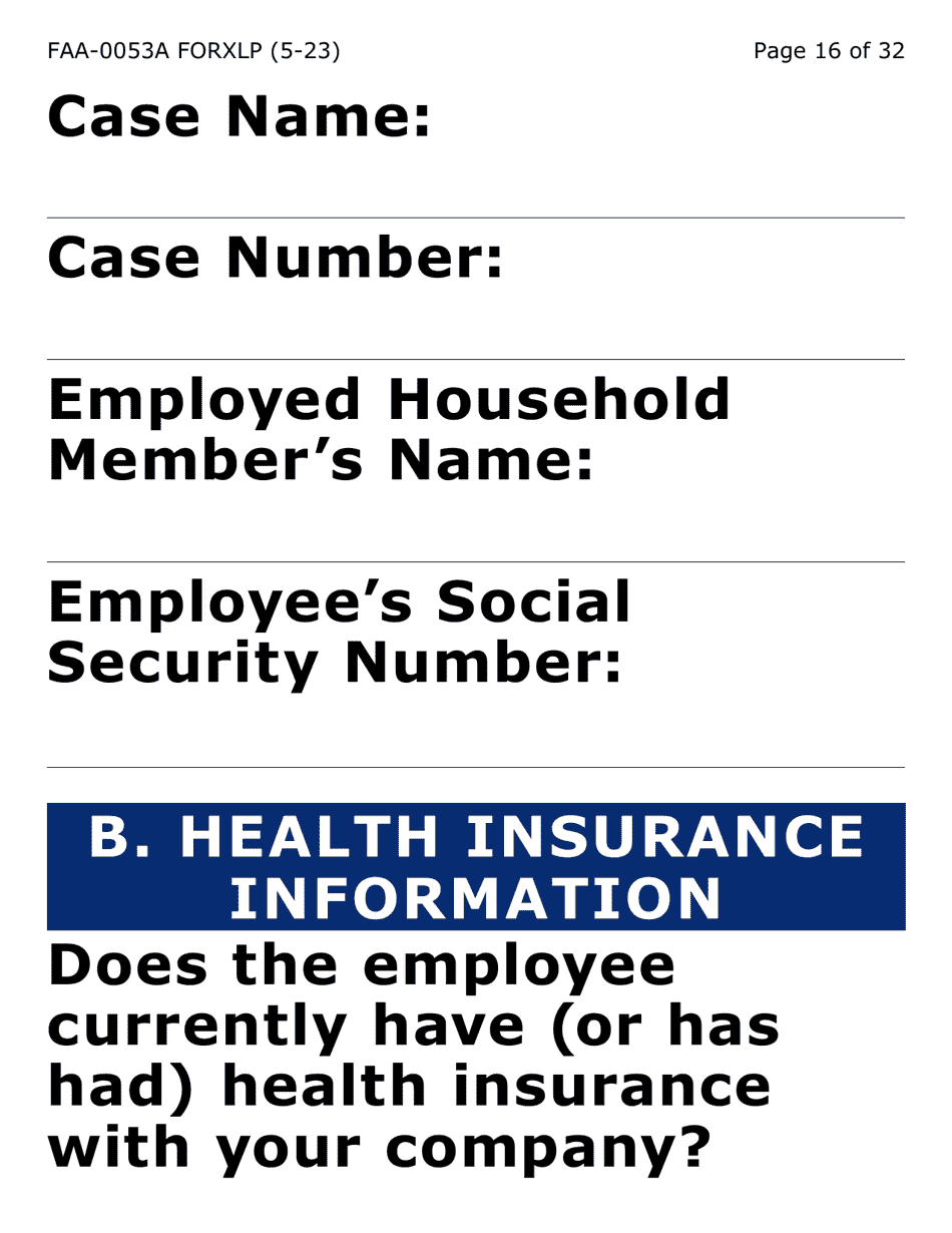 Form FAA-0053A-XLP Verification of New / Current Employment (Extra Large Print) - Arizona, Page 16