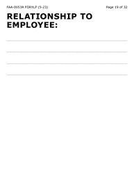 Form FAA-0053A-XLP Verification of New/Current Employment (Extra Large Print) - Arizona, Page 19