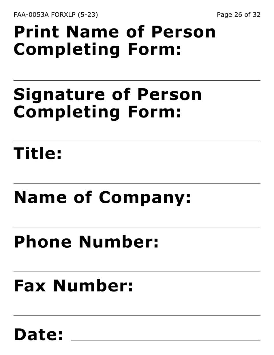 Form FAA-0053A-XLP Verification of New / Current Employment (Extra Large Print) - Arizona, Page 26