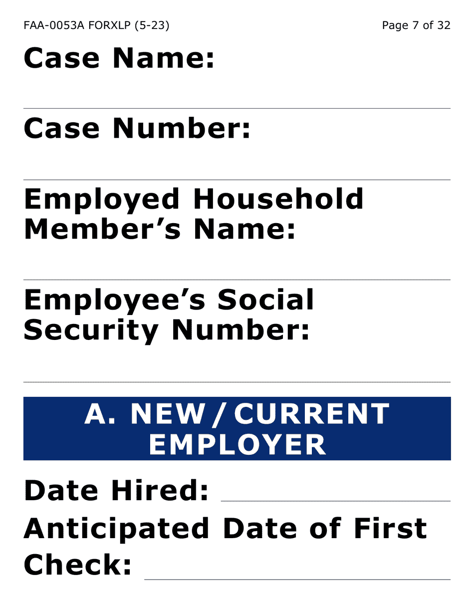 Form FAA-0053A-XLP Verification of New / Current Employment (Extra Large Print) - Arizona, Page 7