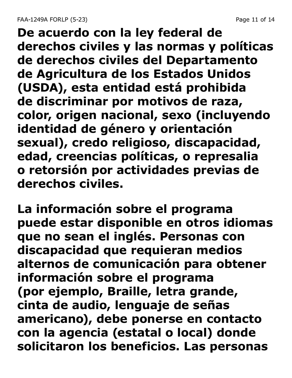 Form FAA-1249A-LP Verification of Disability (Large Print) - Arizona, Page 11