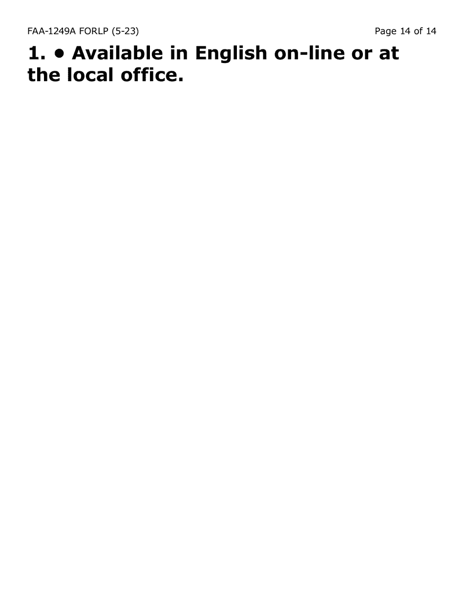 Form FAA-1249A-LP Verification of Disability (Large Print) - Arizona, Page 14