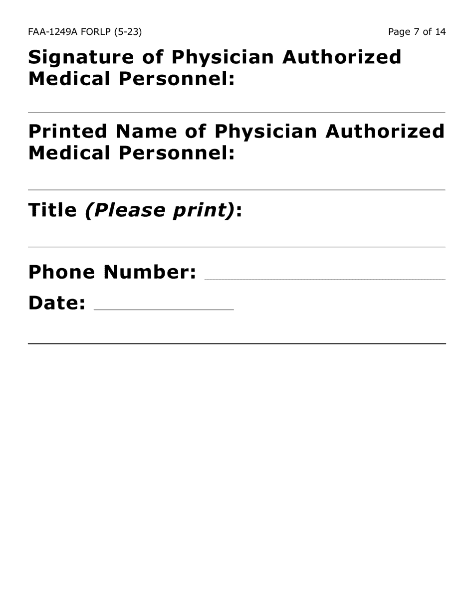 Form FAA-1249A-LP Verification of Disability (Large Print) - Arizona, Page 7