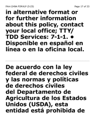 Form FAA-1249A-XLP Verification of Disability (Extra Large Print) - Arizona (English/Spanish), Page 17