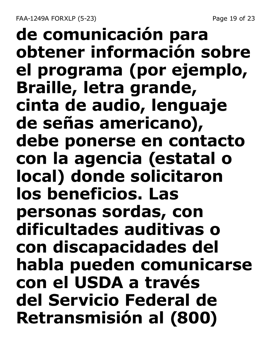 Form FAA-1249A-XLP Verification of Disability (Extra Large Print) - Arizona (English / Spanish), Page 19