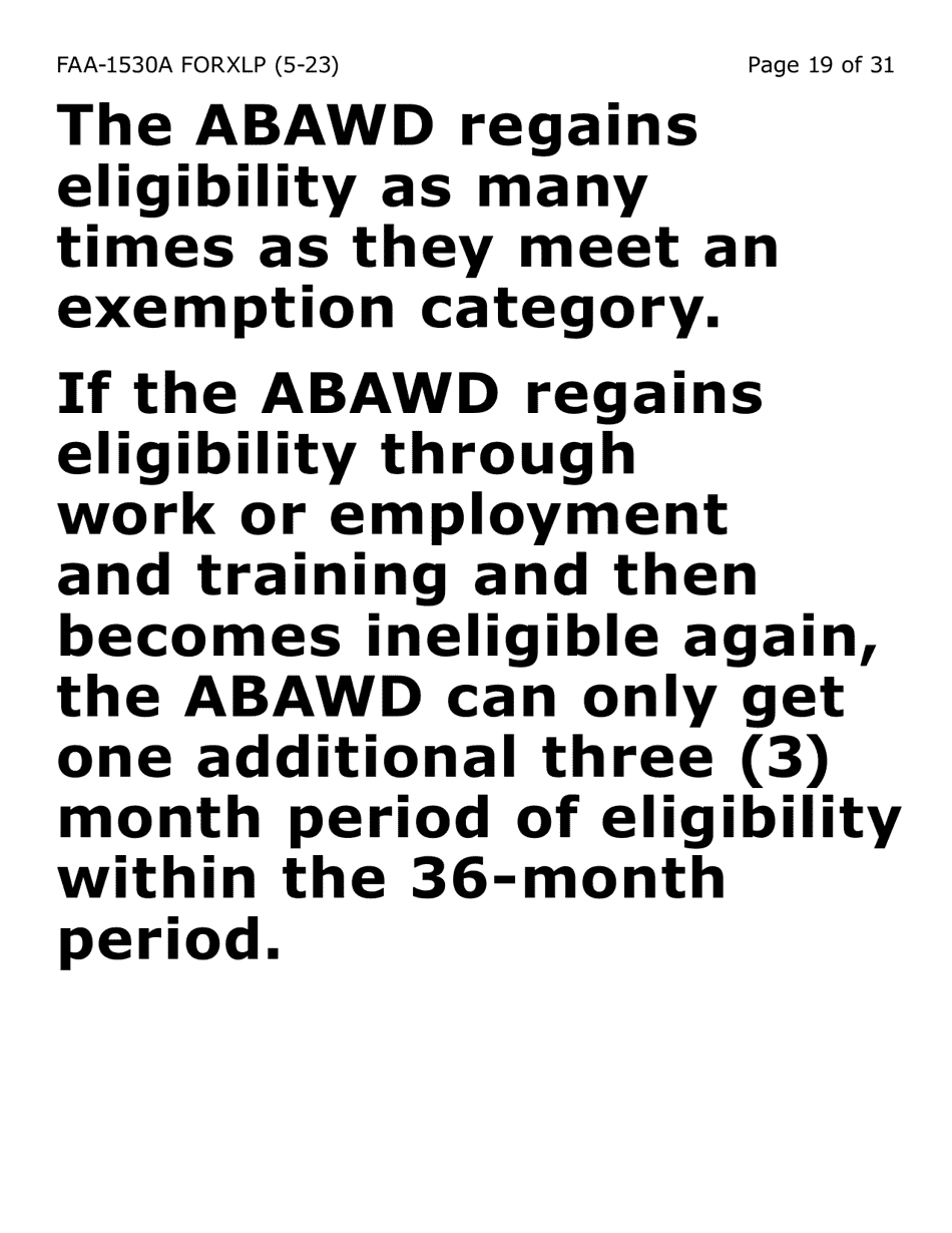 Form FAA-1530A-XLP Abawd Participation and Referral (Extra Large Print) - Arizona, Page 19
