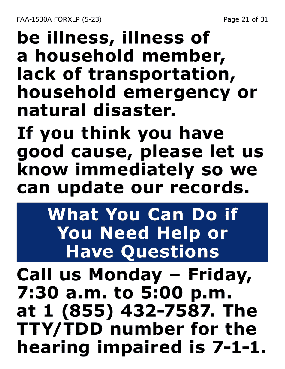 Form FAA-1530A-XLP Abawd Participation and Referral (Extra Large Print) - Arizona, Page 21