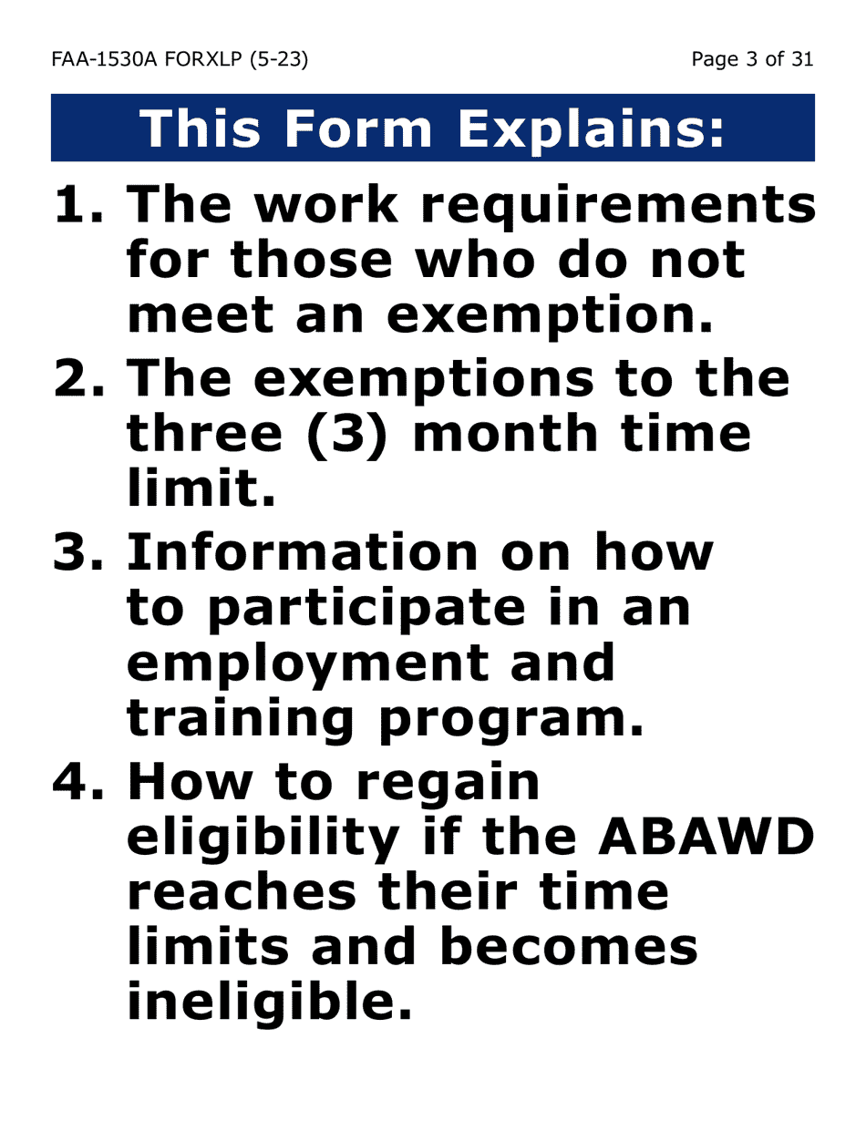 Form FAA-1530A-XLP Abawd Participation and Referral (Extra Large Print) - Arizona, Page 3