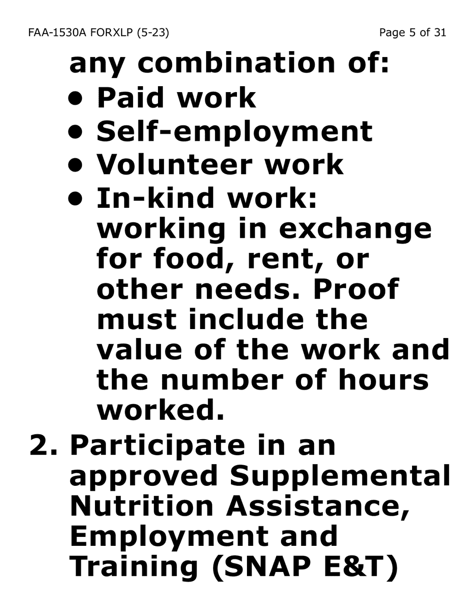 Form FAA-1530A-XLP Abawd Participation and Referral (Extra Large Print) - Arizona, Page 5