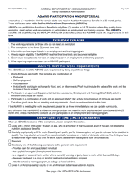 Form FAA-1530A Abawd Participation and Referral - Arizona