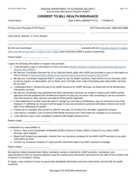 Document preview: Form GCI-1041A Consent to Bill Health Insurance - Arizona
